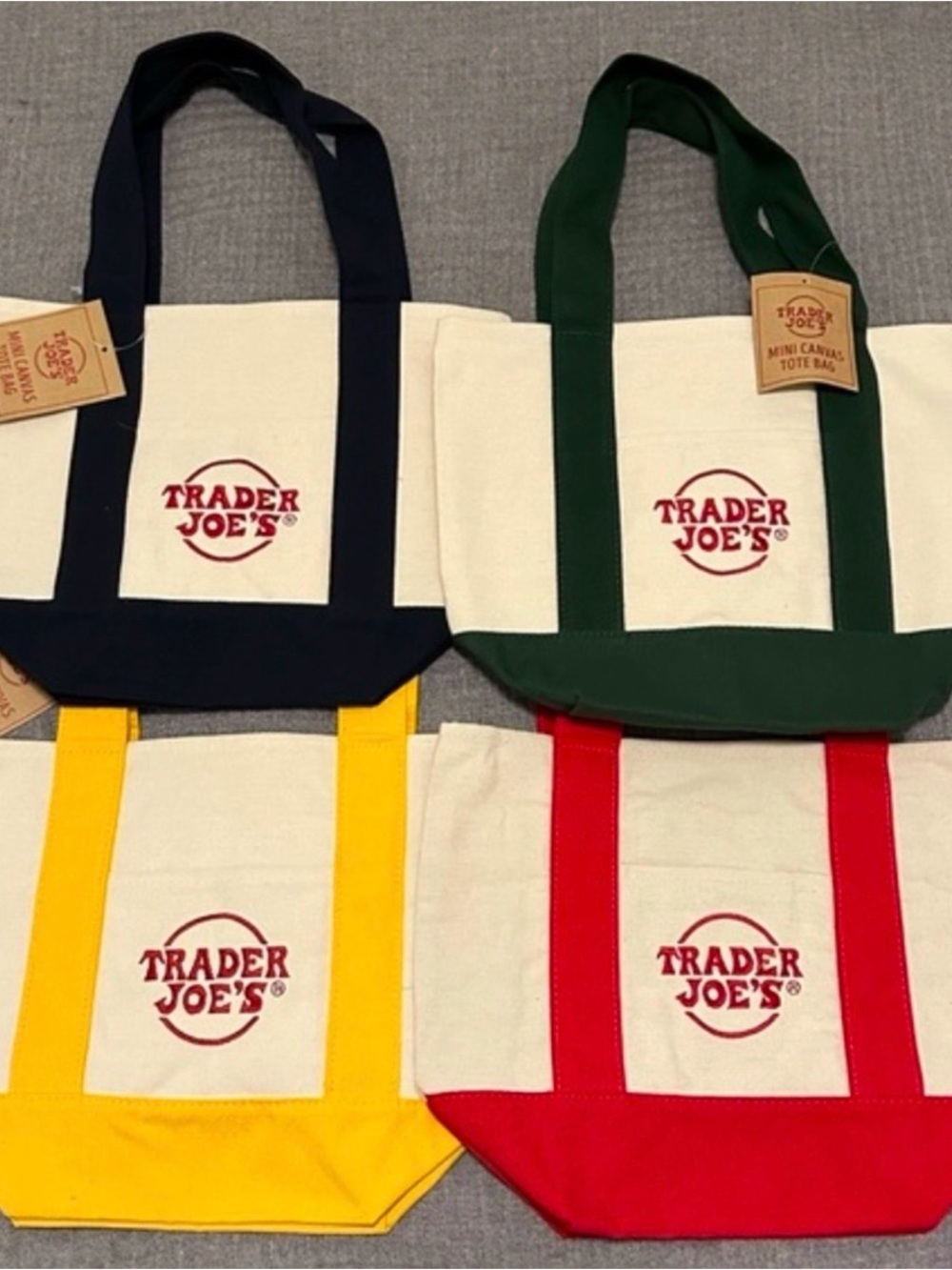 Trader Joe's Canvas Tote Bag mini  set